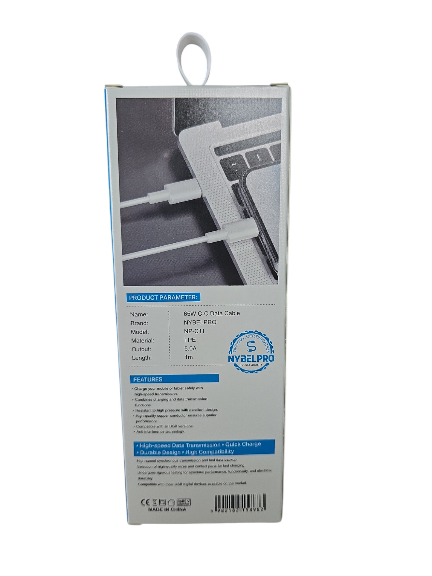 CABLE TIPO C A C 45W NYBELPRO