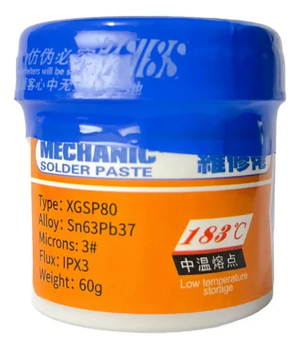 PASTA DE SOLDAR MECHANIC 183°C 60G