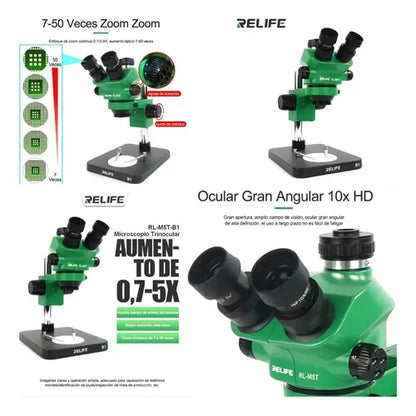 MICROSCOPIO TRINOCULAR RELIFE RL-M5T B1 GREEN