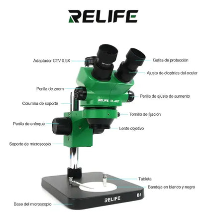 MICROSCOPIO TRINOCULAR RELIFE RL-M5T B1 GREEN