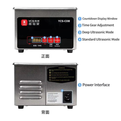 LIMPIADOR ULTRASONICO YCS C08 0,8L
