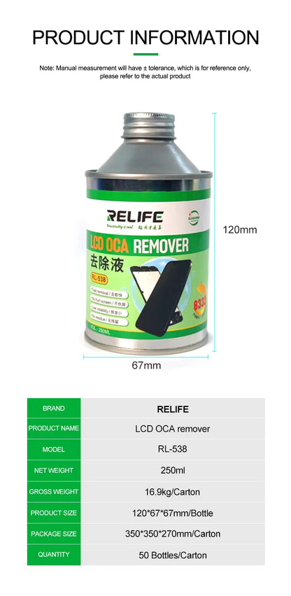 LIQUIDO REMOVEDOR DE OCA RELIFE RL-538