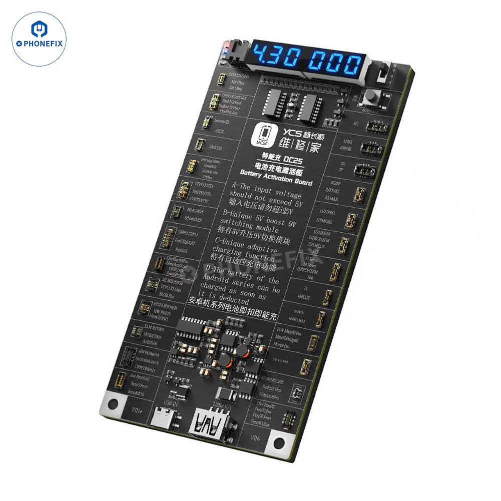 PLACA DE ACTIVACION DE BATERIA YCS DC25 HASTA 16 PRO MAX