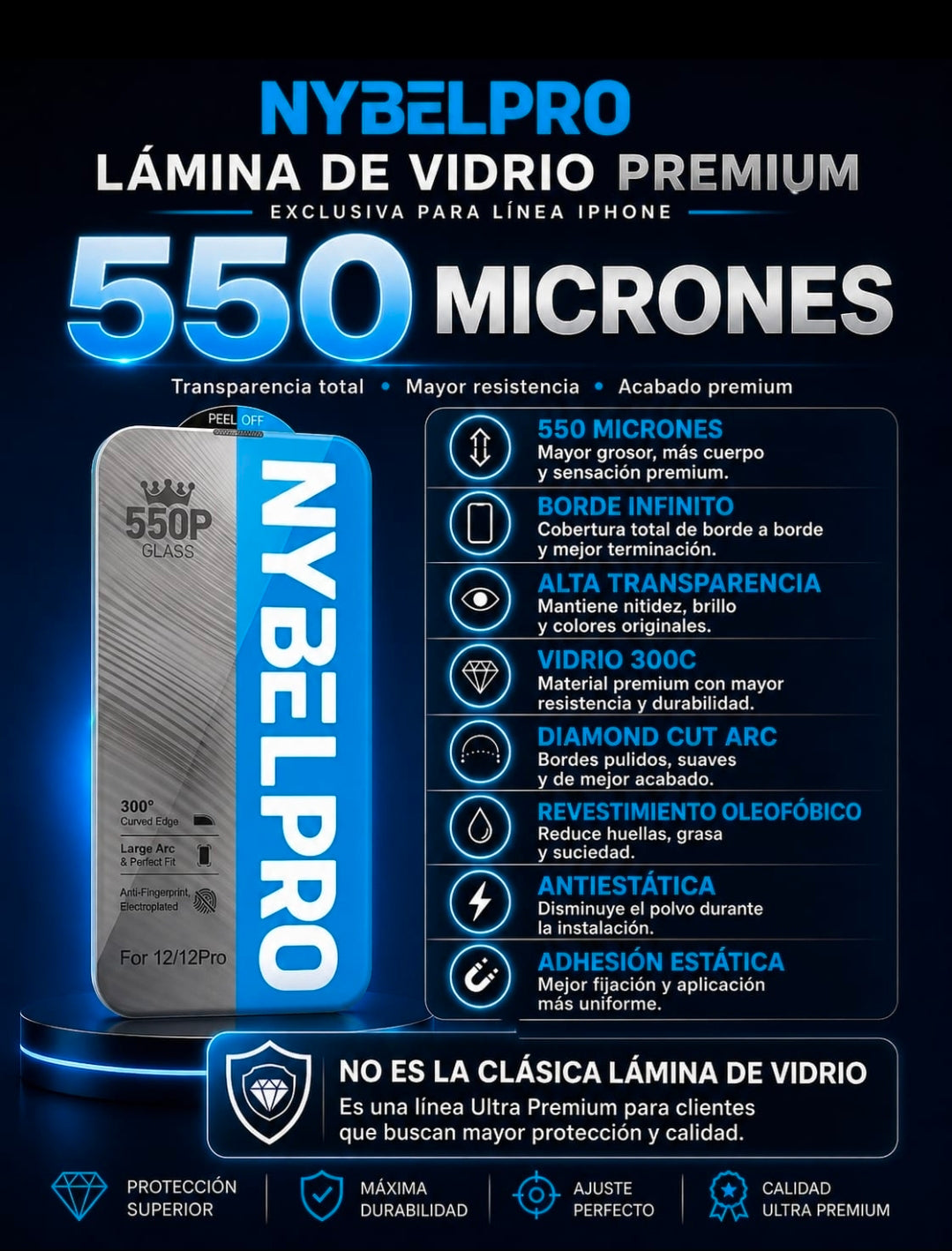 LAMINA DE VIDRIO IPHONE 11 ANTIESPIA 550P