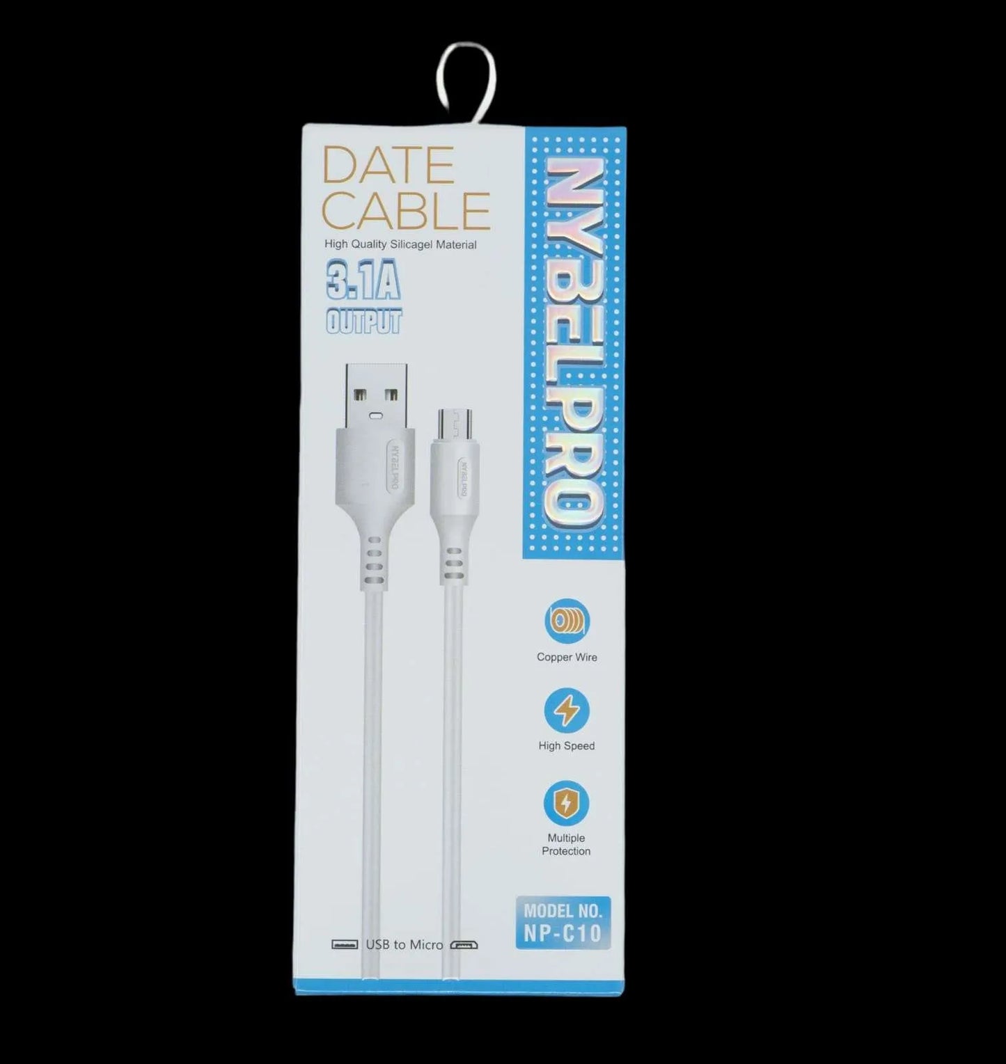 CABLE USB A V8 3.1 A. NYBELPRO