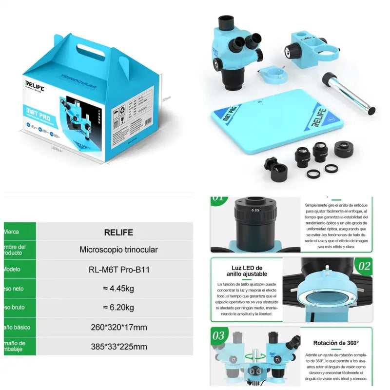 MICROSCOPIO TRINOCULAR RELIFE M6T PRO